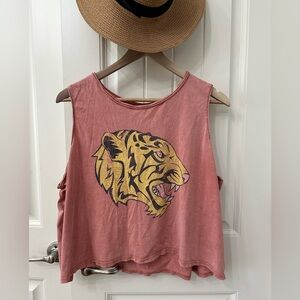 Colsie Pink Tiger Graphic Muscle Tee sz XL